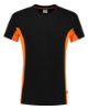 Afbeeldingen van TRICORP T-shirt bi-colour met borstzak 102002 zwart/oranje XS