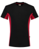 Afbeeldingen van TRICORP T-shirt bi-colour met borstzak 102002 zwart/rood XS