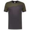 Afbeeldingen van TRICORP T-shirt bi-colour Naden 102006 donkergrijs/army XS