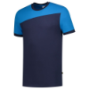 Afbeeldingen van TRICORP T-shirt bi-colour Naden 102006 inkt/turquoise M