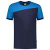 Afbeeldingen van TRICORP T-shirt bi-colour Naden 102006 inkt/turquoise M