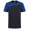 Afbeeldingen van TRICORP T-shirt bi-colour Naden 102006 navy/royal blauw S