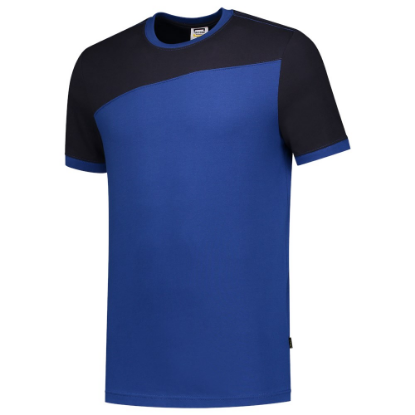 Afbeeldingen van TRICORP T-shirt bi-colour Naden 102006 royal blauw/navy M