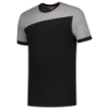 Afbeeldingen van TRICORP T-shirt bi-colour Naden 102006 zwart/grijs S