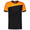 Afbeeldingen van TRICORP T-shirt bi-colour Naden 102006 zwart/oranje XS