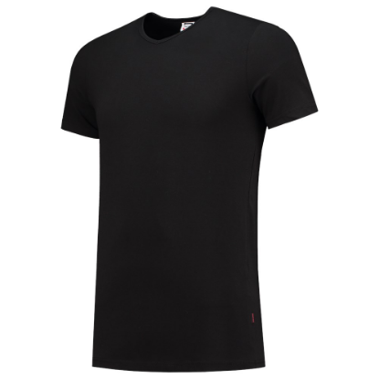 Afbeeldingen van TRICORP T-shirt elastaan Slim-Fit V-hals 101012 zwart XL