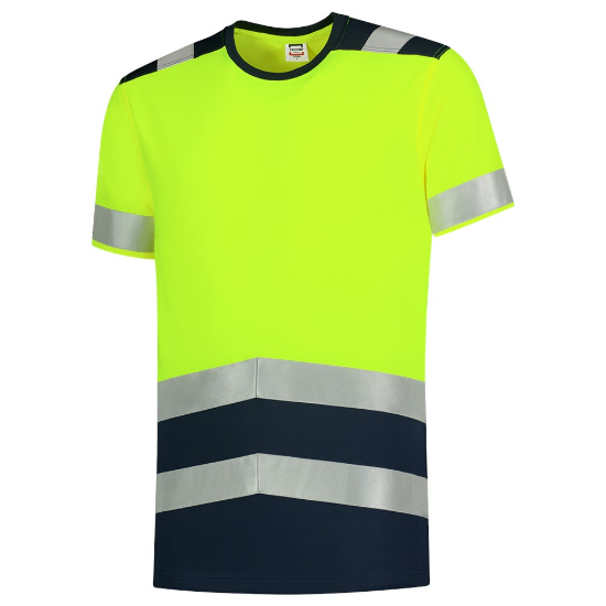 Afbeeldingen van TRICORP T-shirt High Vis bi-colour 103006 fluor geel/inkt 5XL