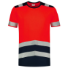 Afbeeldingen van TRICORP T-shirt High Vis bi-colour 103006 fluor rood/inkt 2XL