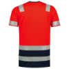Afbeeldingen van TRICORP T-shirt High Vis bi-colour 103006 fluor rood/inkt 2XL