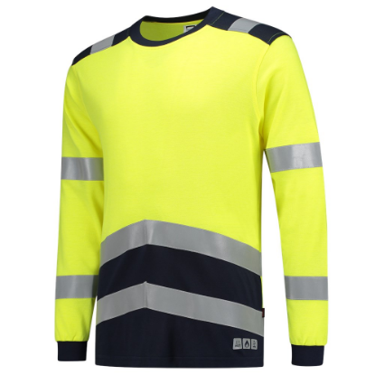 Afbeeldingen van TRICORP T-shirt Multinorm bi-colour 103003 fluor geel/inkt 3XL
