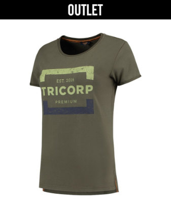Afbeeldingen van TRICORP T-shirt Premium dames 104004 army XL
