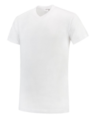 Afbeeldingen van TRICORP T-shirt V-hals 101007 wit XS