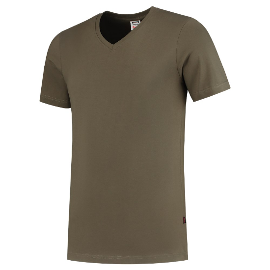 Afbeeldingen van TRICORP T-shirt V-hals Slim-Fit 101005 army L