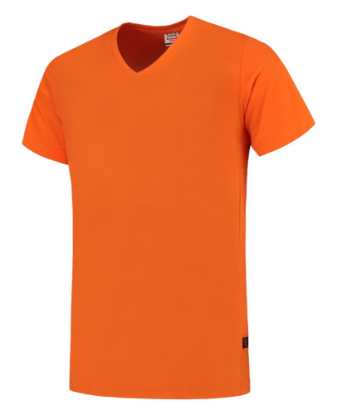 Afbeeldingen van TRICORP T-shirt V-hals Slim-Fit 101005 oranje L
