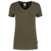 Afbeeldingen van TRICORP T-shirt V-hals Slim-Fit dames 101008 army S