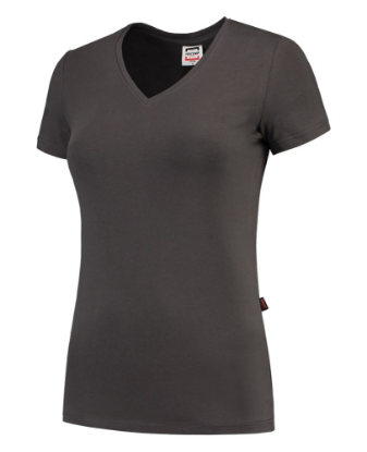 Afbeeldingen van TRICORP T-shirt V-hals Slim-Fit dames 101008 donkergrijs 3XL