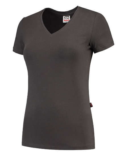 Afbeeldingen van TRICORP T-shirt V-hals Slim-Fit dames 101008 donkergrijs 5XL