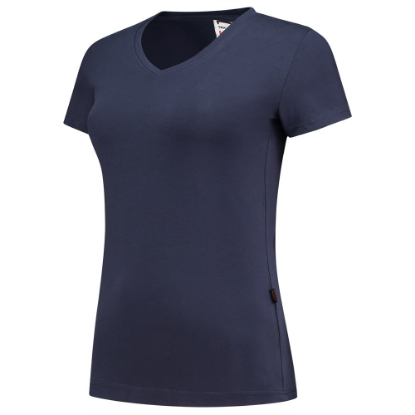 Afbeeldingen van TRICORP T-shirt V-hals Slim-Fit dames 101008 inkt XL