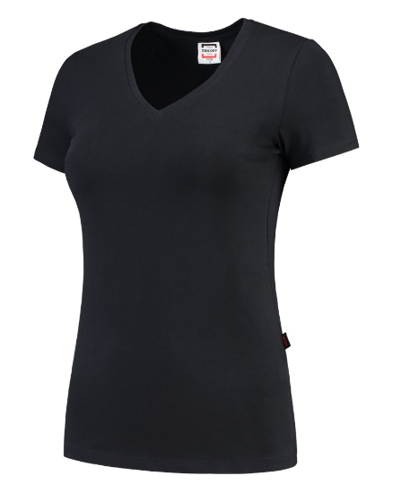 Afbeeldingen van TRICORP T-shirt V-hals Slim-Fit dames 101008 navy S