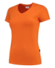 Afbeeldingen van TRICORP T-shirt V-hals Slim-Fit dames 101008 oranje XS