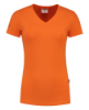Afbeeldingen van TRICORP T-shirt V-hals Slim-Fit dames 101008 oranje XS