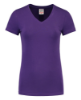 Afbeeldingen van TRICORP T-shirt V-hals Slim-Fit dames 101008 paars XL