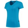 Afbeeldingen van TRICORP T-shirt V-hals Slim-Fit dames 101008 turquoise 4XL