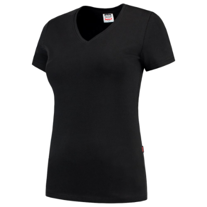 Afbeeldingen van TRICORP T-shirt V-hals Slim-Fit dames 101008 zwart 4XL