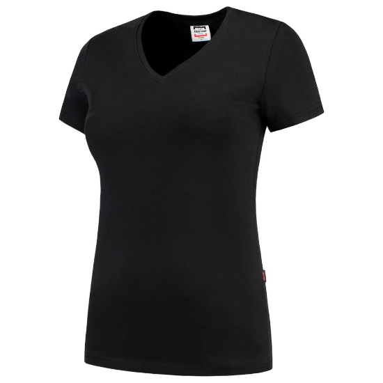 Afbeeldingen van TRICORP T-shirt V-hals Slim-Fit dames 101008 zwart S