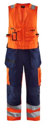 Afbeeldingen van BLÅKLÄDER Amerikaanse overall 2653 High Vis oranje/marineblauw C48