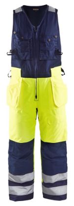 Afbeeldingen van BLÅKLÄDER Amerikaanse overall 8504 High Vis geel/marineblauw C48