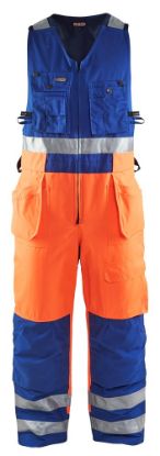 Afbeeldingen van BLÅKLÄDER Amerikaanse overall 8504 High Vis oranje/korenblauw C54