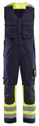 Afbeeldingen van BLÅKLÄDER Amerikaanse overall Inherent 2887 marineblauw/High Vis geel C48