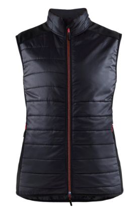 Afbeeldingen van BLÅKLÄDER Bodywarmer gevoerd dames 3864 zwart/rood L