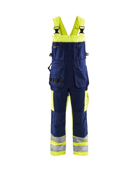 Afbeeldingen van BLÅKLÄDER Bretelbroek 2603 High Vis geel/marineblauw C64