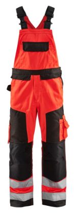 Afbeeldingen van BLÅKLÄDER Bretelbroek 2660 High Vis rood/zwart C162