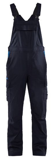 Afbeeldingen van BLÅKLÄDER Bretelbroek industrie met stretch 2644 marineblauw/korenblauw C54