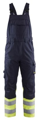 Afbeeldingen van BLÅKLÄDER Bretelbroek Inherent Steel 2605 marineblauw/High Vis geel D104