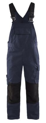 Afbeeldingen van BLÅKLÄDER Bretelbroek met stretch 2695 donker marineblauw/zwart C52
