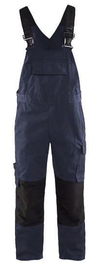 Afbeeldingen van BLÅKLÄDER Bretelbroek met stretch 2695 donker marineblauw/zwart C46