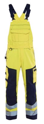 Afbeeldingen van BLÅKLÄDER Bretelbroek Multinorm 2608 High Vis geel/marineblauw C56