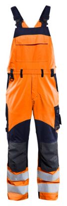 Afbeeldingen van BLÅKLÄDER Bretelbroek Multinorm Inherent 2889 High Vis oranje/marineblauw C64