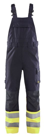 Afbeeldingen van BLÅKLÄDER Bretelbroek Multinorm Inherent Klasse 1 2888 marineblauw/High Vis geel C48