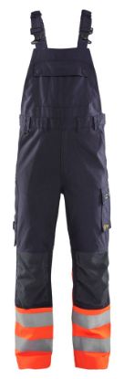 Afbeeldingen van BLÅKLÄDER Bretelbroek Multinorm Inherent Klasse 1 2888 marineblauw/High Vis oranje D120