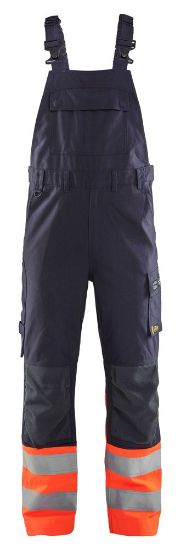 Afbeeldingen van BLÅKLÄDER Bretelbroek Multinorm Inherent Klasse 1 2888 marineblauw/High Vis oranje D104