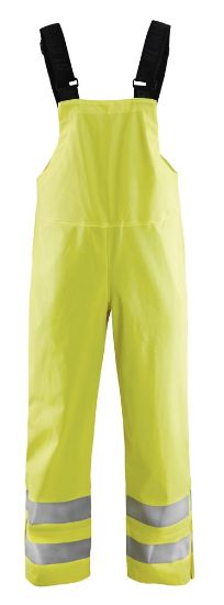 Afbeeldingen van BLÅKLÄDER Bretelregenbroek LEVEL 3 1386 High Vis geel 2XL
