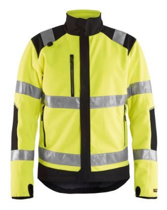 Afbeeldingen van BLÅKLÄDER Fleecejack winddicht 4888 High Vis geel/zwart XS