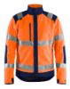 Afbeeldingen van BLÅKLÄDER Fleecejack winddicht 4888 High Vis oranje/marineblauw XS