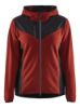Afbeeldingen van BLÅKLÄDER Gebreid jack dames met softshell 5941 gebrand rood/zwart 2XL