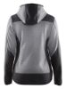 Afbeeldingen van BLÅKLÄDER Gebreid jack dames met softshell 5941 grijs mêlee/zwart XS